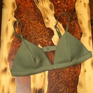 Hollister Ribbed Triangle Bikini Top